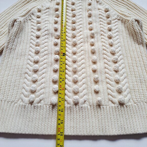 NEW Veronica Beard 100% Wool Ivory Hamilton Popcorn Sweater Size XS - Picture 10 of 16